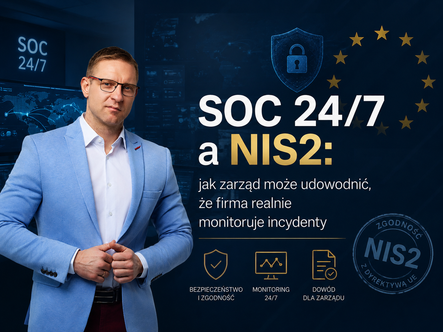 SOC 24/7 a NIS2: jak zarząd może udowodnić, że firma realnie monitoruje incydenty 
